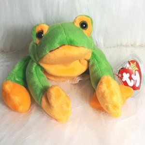 "Ty Beanie Baby" Smoochy the frog 1997. Rare NWT